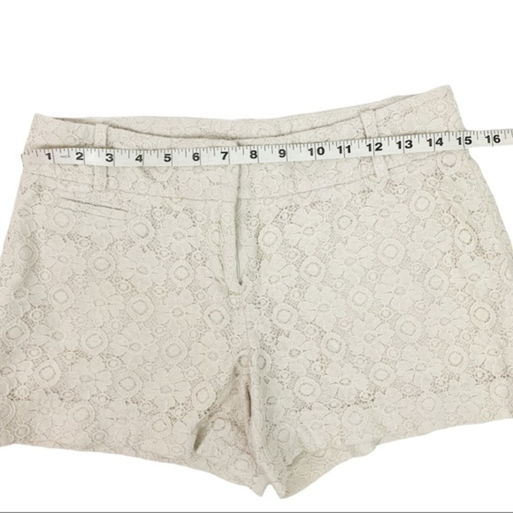 Ann Taylor Loft Lace Cotton Shorts Women’s Size 2 Cream White - Picture 4 of 8